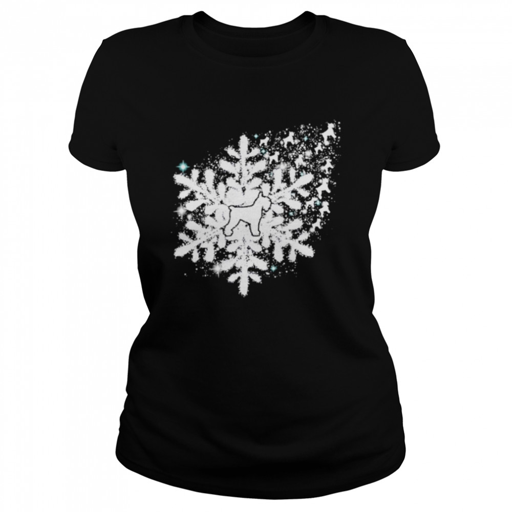 Schnauzer snow flower Xmas shirt Classic Women's T-shirt