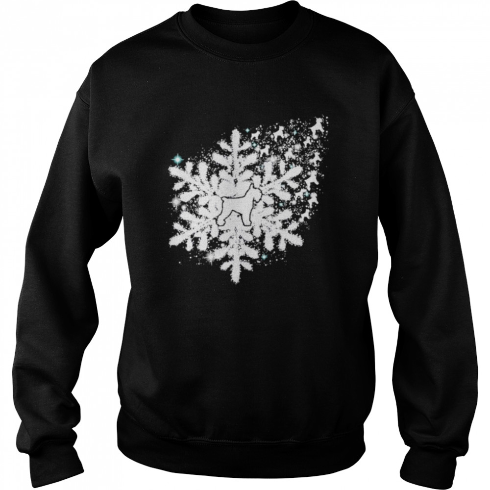 Schnauzer snow flower Xmas shirt Unisex Sweatshirt