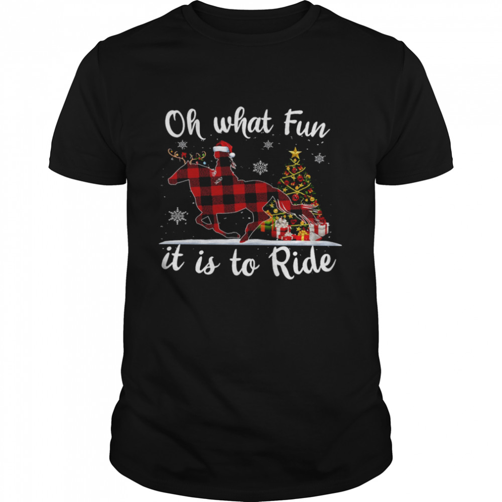 Oh What Fun It Is To Ride Christmas  Classic Men's T-shirt
