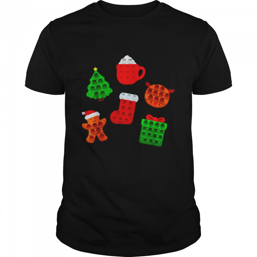 Pop Up Fidget Game Christmas Sweater  Classic Men's T-shirt