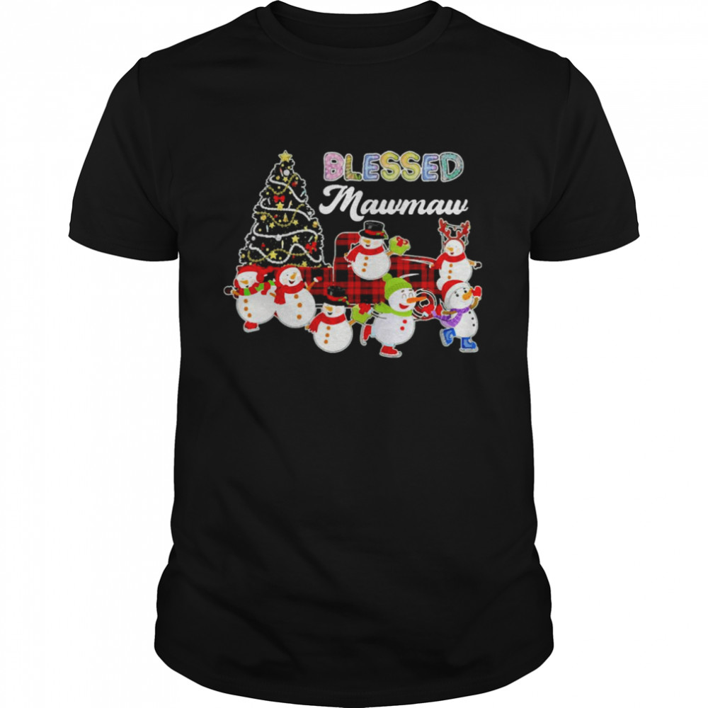 Christmas Snowman Blessed Mawmaw Christmas Sweater Shirt