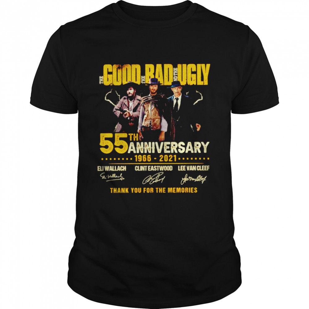 Good Bad Ugly 55th Anniversary 1966 2021 Signatures Thank You For The Memories  Classic Men's T-shirt