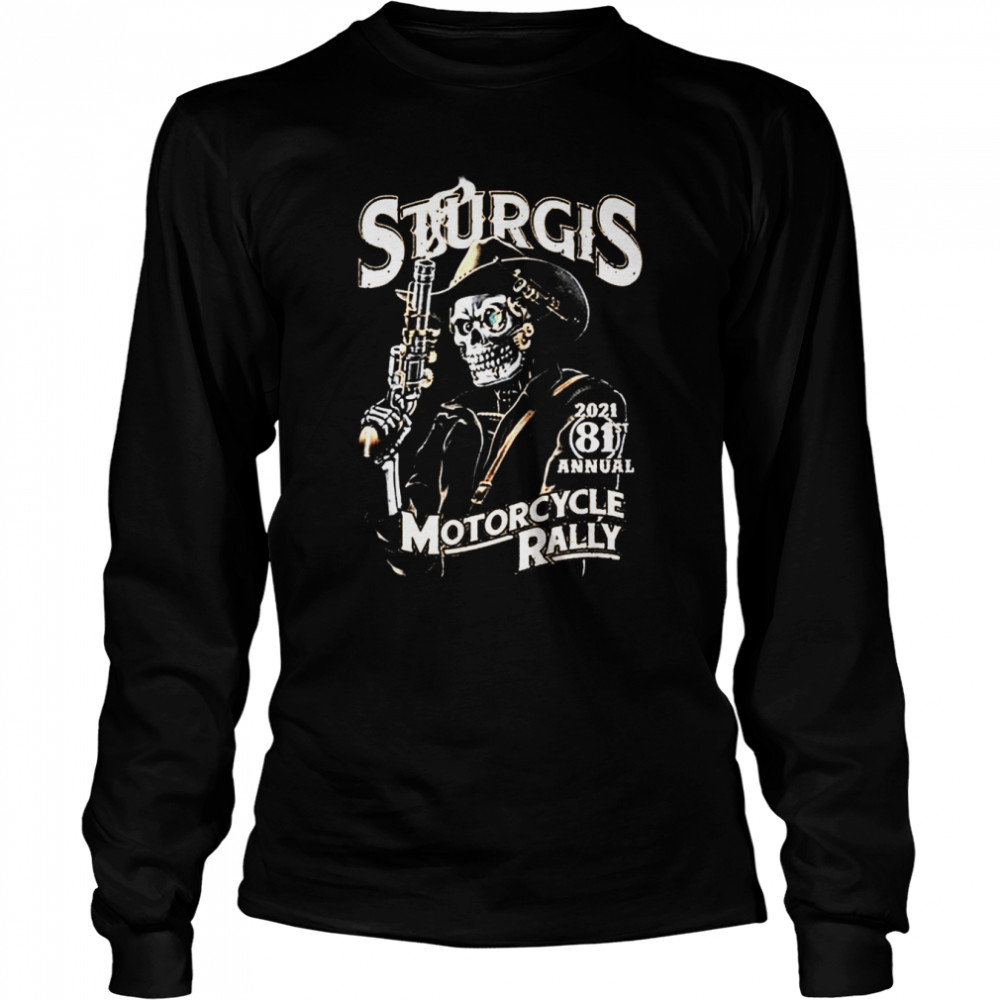 2021 Sturgis Motorcycle Rally Steampunk Cowboy Long Sleeved T-shirt