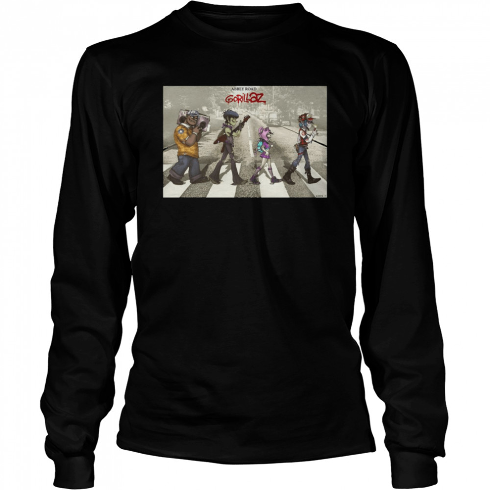 abbey Road Gorillaz Long Sleeved T-shirt