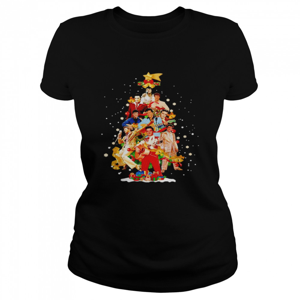 Elvis Presley Christmas tree shirt Classic Women's T-shirt