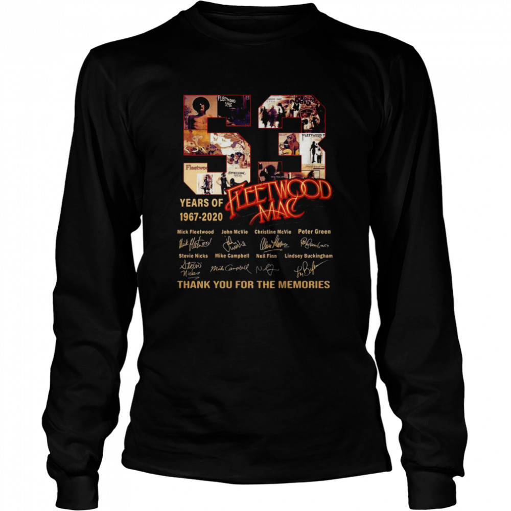 Fleetwood Mac 53 Years Of 1967 2020 Thank You For The Memories Long Sleeved T-shirt