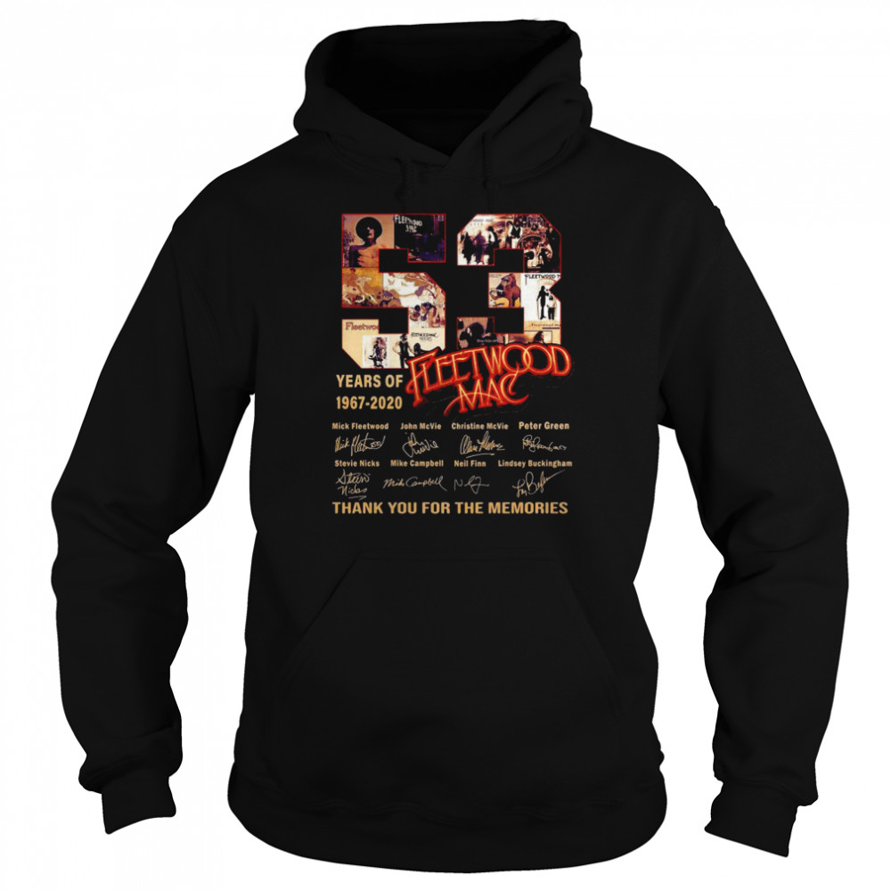 Fleetwood Mac 53 Years Of 1967 2020 Thank You For The Memories Unisex Hoodie