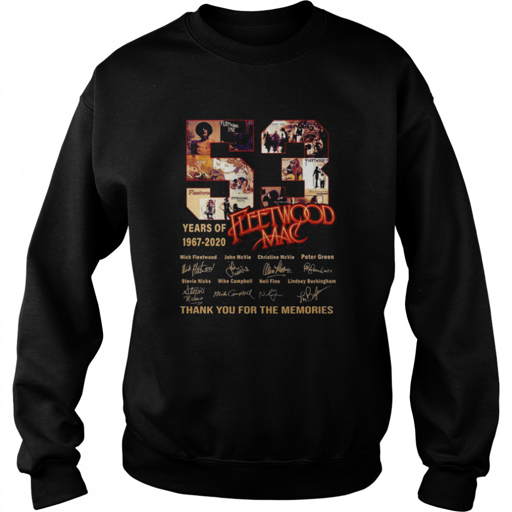 Fleetwood Mac 53 Years Of 1967 2020 Thank You For The Memories Unisex Sweatshirt