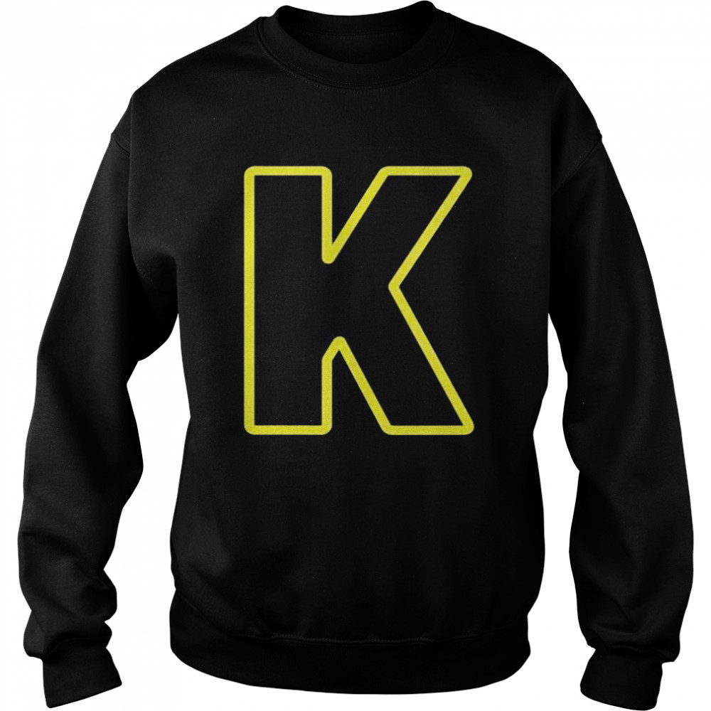 Letter K English Alphabet Unisex Sweatshirt