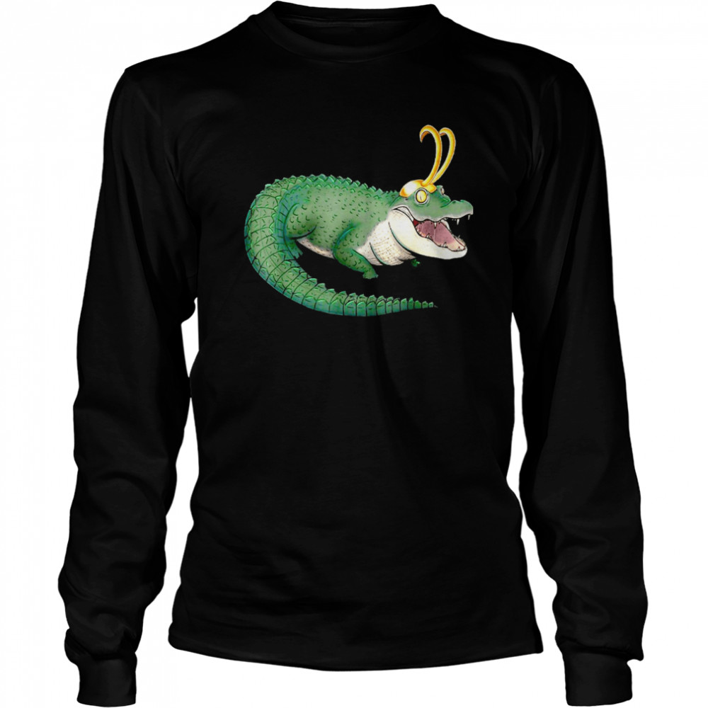 Loki Gator Alligator Loki Croki Crocodile God Of Mischief Long Sleeved T-shirt