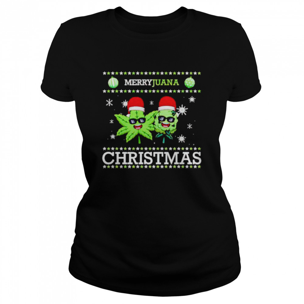 Merryjuana Christmas Weed ugly shirt Classic Women's T-shirt