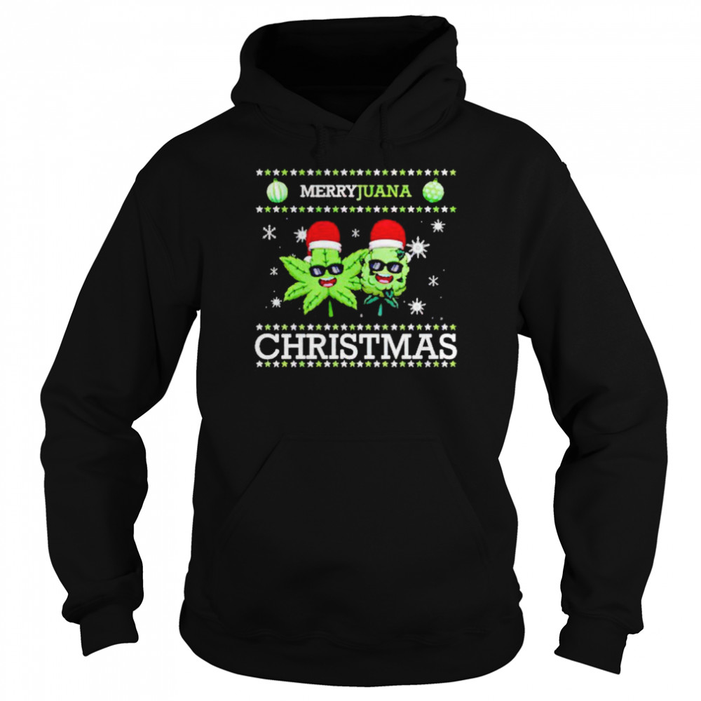 Merryjuana Christmas Weed ugly shirt Unisex Hoodie