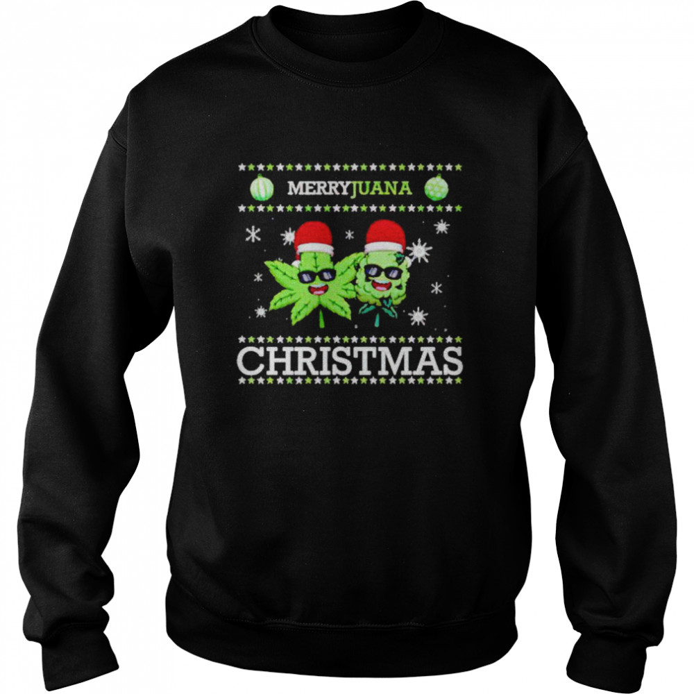 Merryjuana Christmas Weed ugly shirt Unisex Sweatshirt