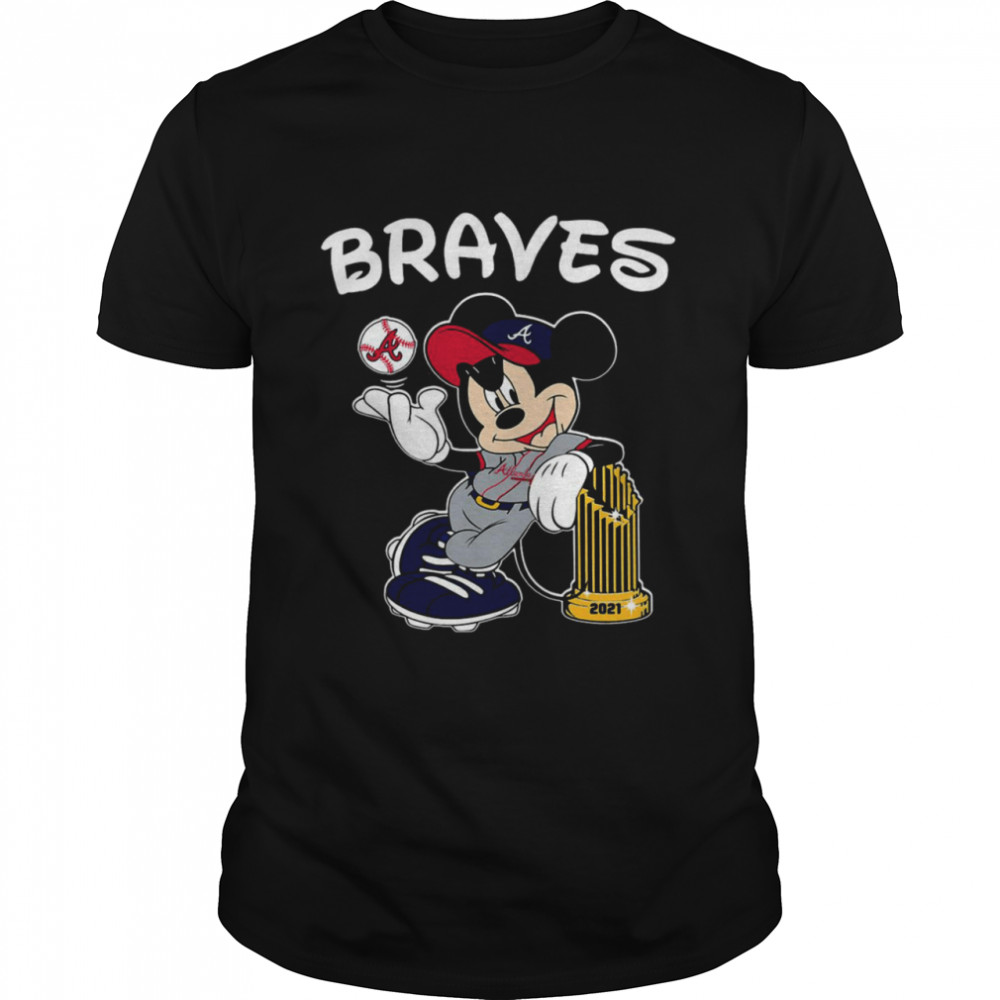 mickey Mouse Atlanta Braves 2021 World Series Champions Cup Classic Men's T-shirt