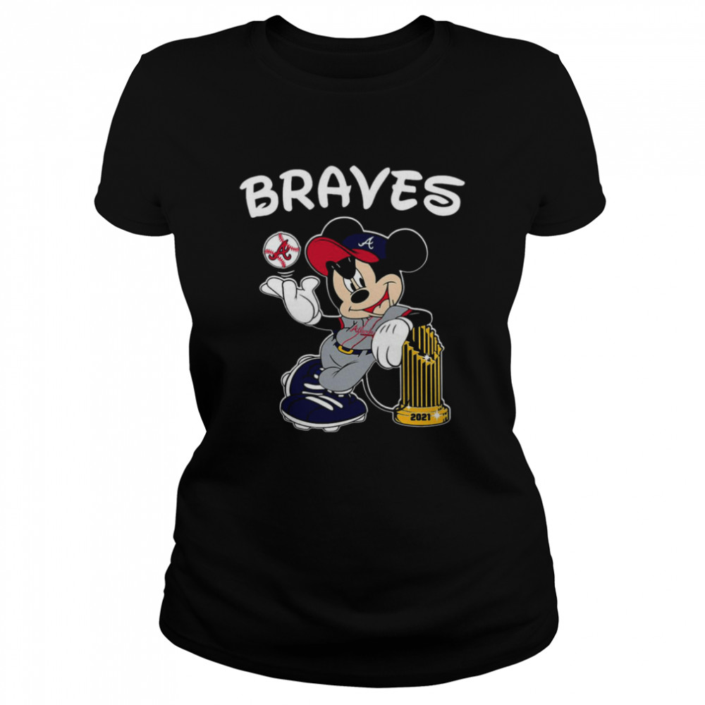 mickey Mouse Atlanta Braves 2021 World Series Champions Cup Classic Women's T-shirt