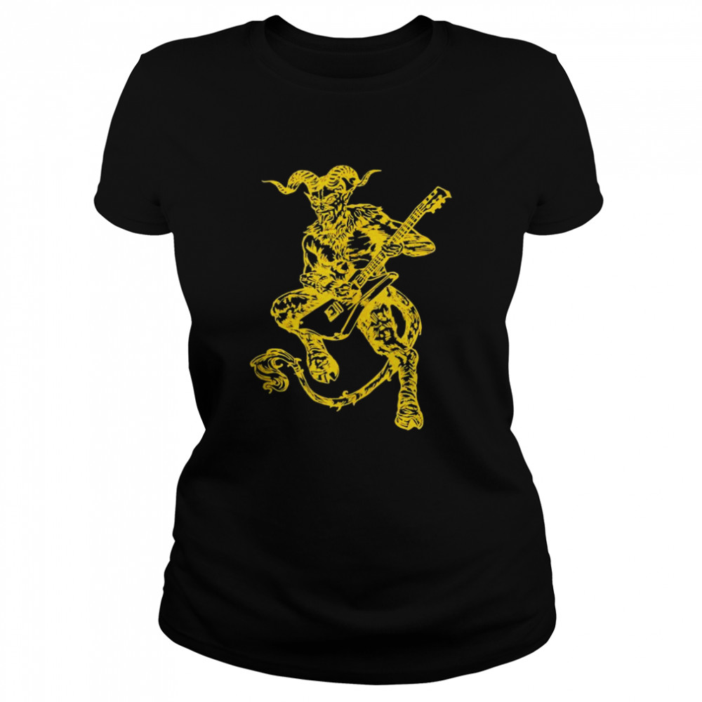 SEEMBO Devil Playing Guitar Musician Guitarist Music Band Classic Women's T-shirt