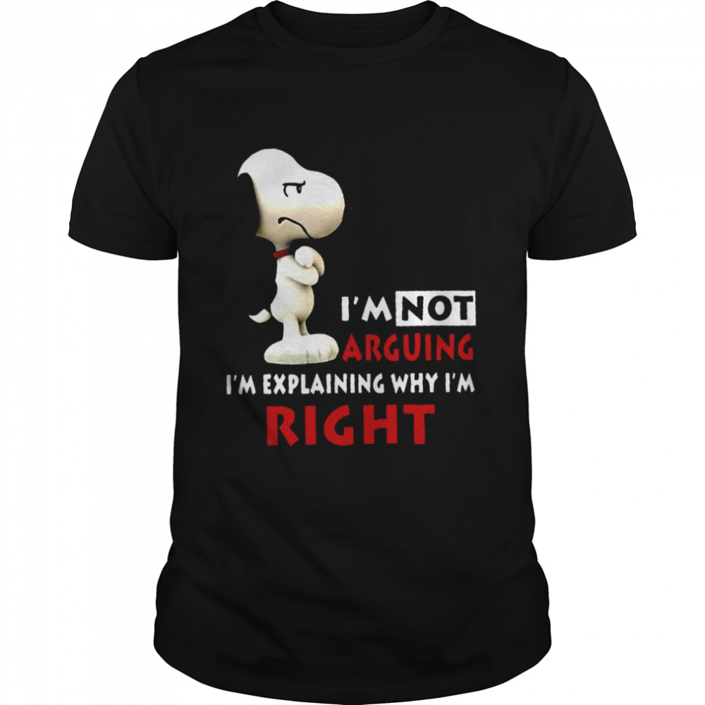 Snoopy I’m not arguing I’m explaining why I’m right shirt Classic Men's T-shirt