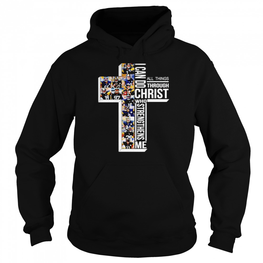 Steelers I can do all things through Christ who strengthens me shirt Unisex Hoodie