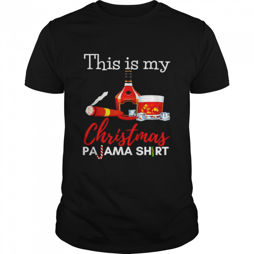 Top bourbon this is my Christmas pajama shirt Classic Men's T-shirt