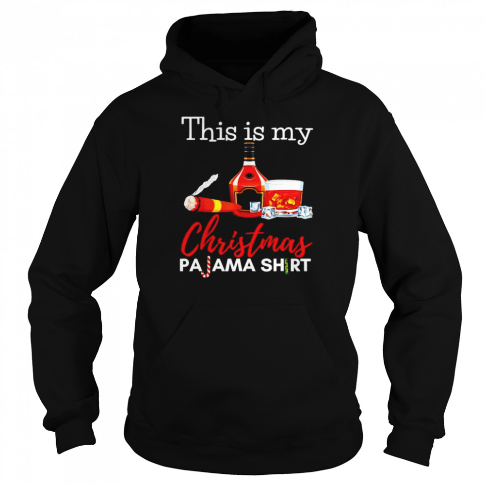 Top bourbon this is my Christmas pajama shirt Unisex Hoodie