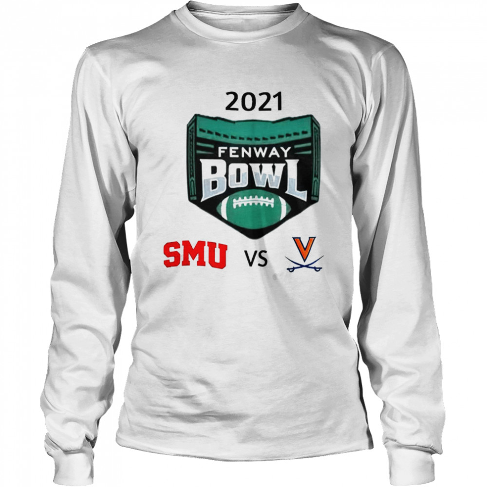2021 Fenway Bowl SMU Mustangs vs UVA Cavaliers shirt Long Sleeved T-shirt