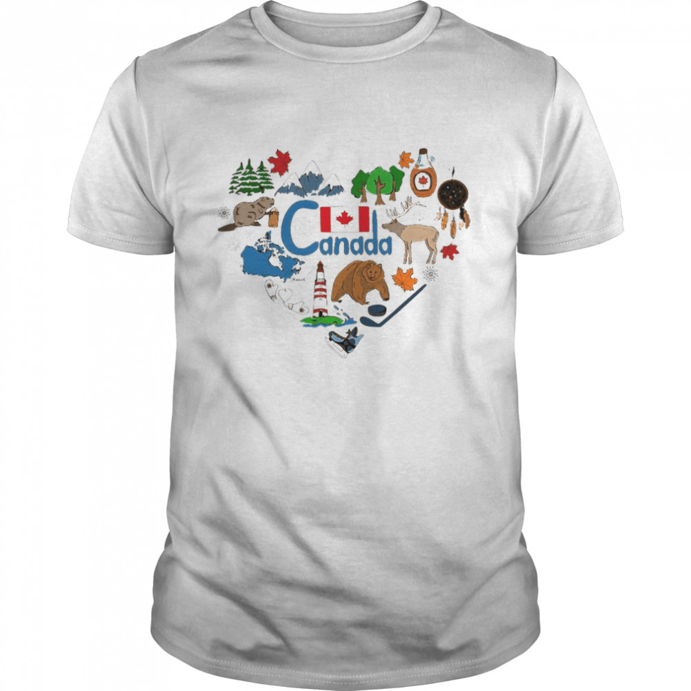 Canada Heart Christmas Sweater Classic Men's T-shirt