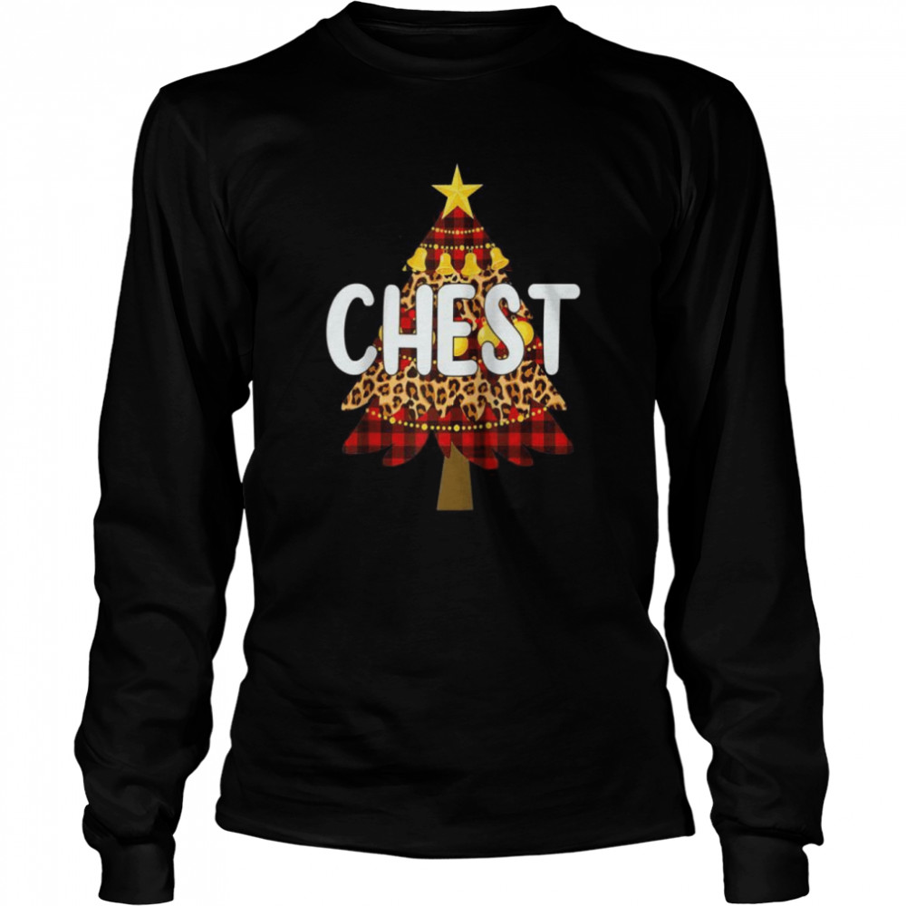 Plaid Chest Nuts Chestnuts Matching Couples Christmas Long Sleeved T-shirt