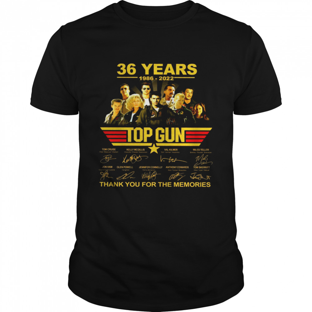 36 Years 1986 2022 Top Gun Thank You For The Memories Classic Men's T-shirt