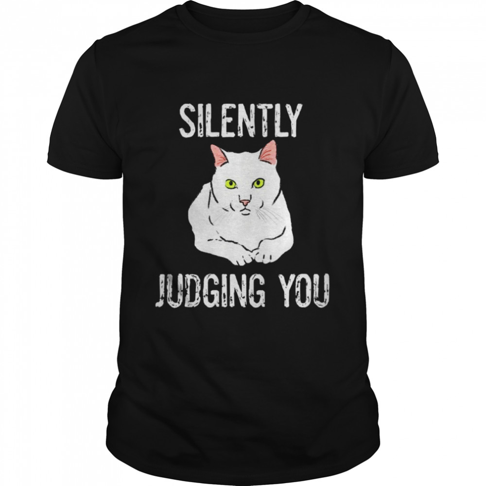 Cat Silently Judging You Sarcastic  Classic Men's T-shirt