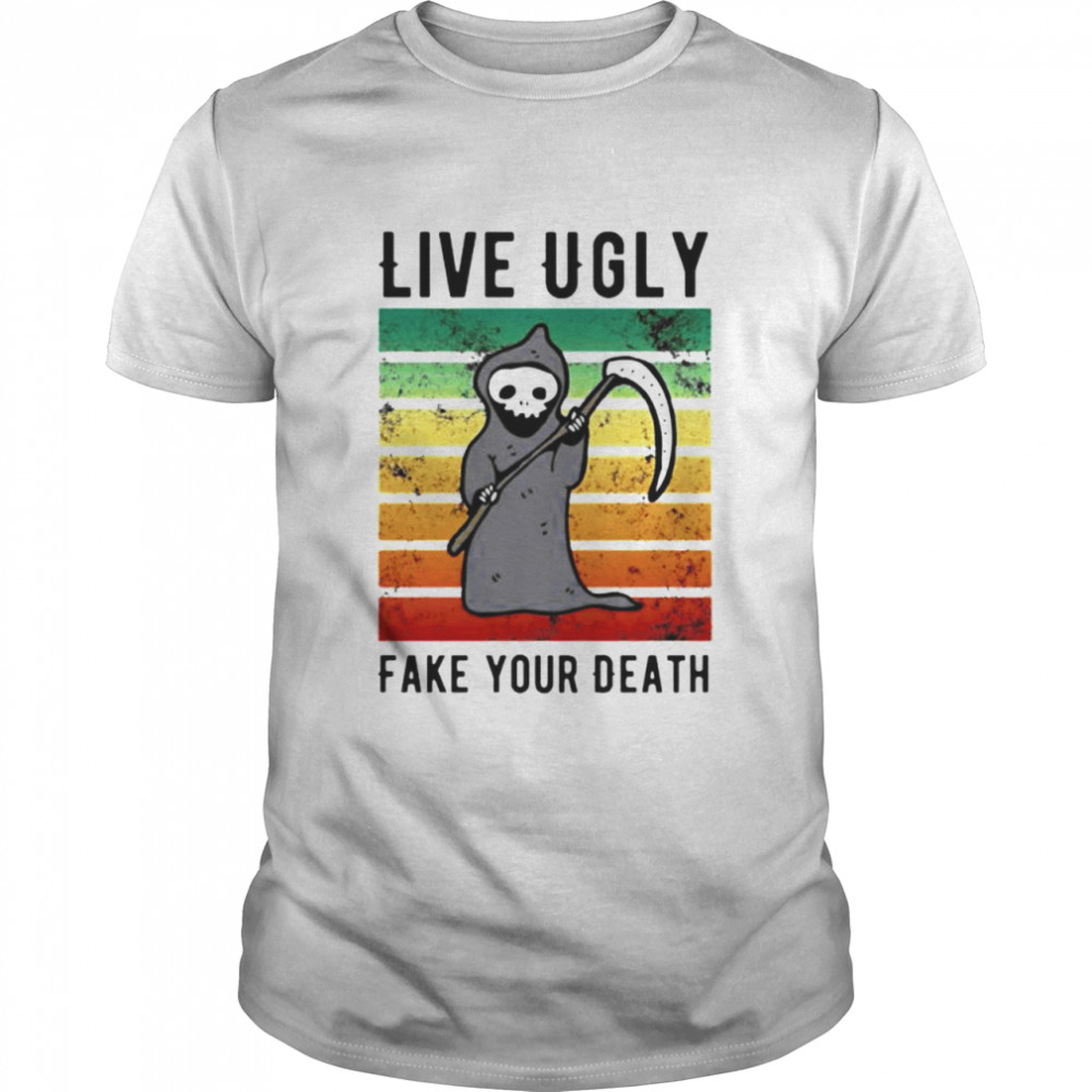 devil live ugly fake your death vintage shirt Classic Men's T-shirt