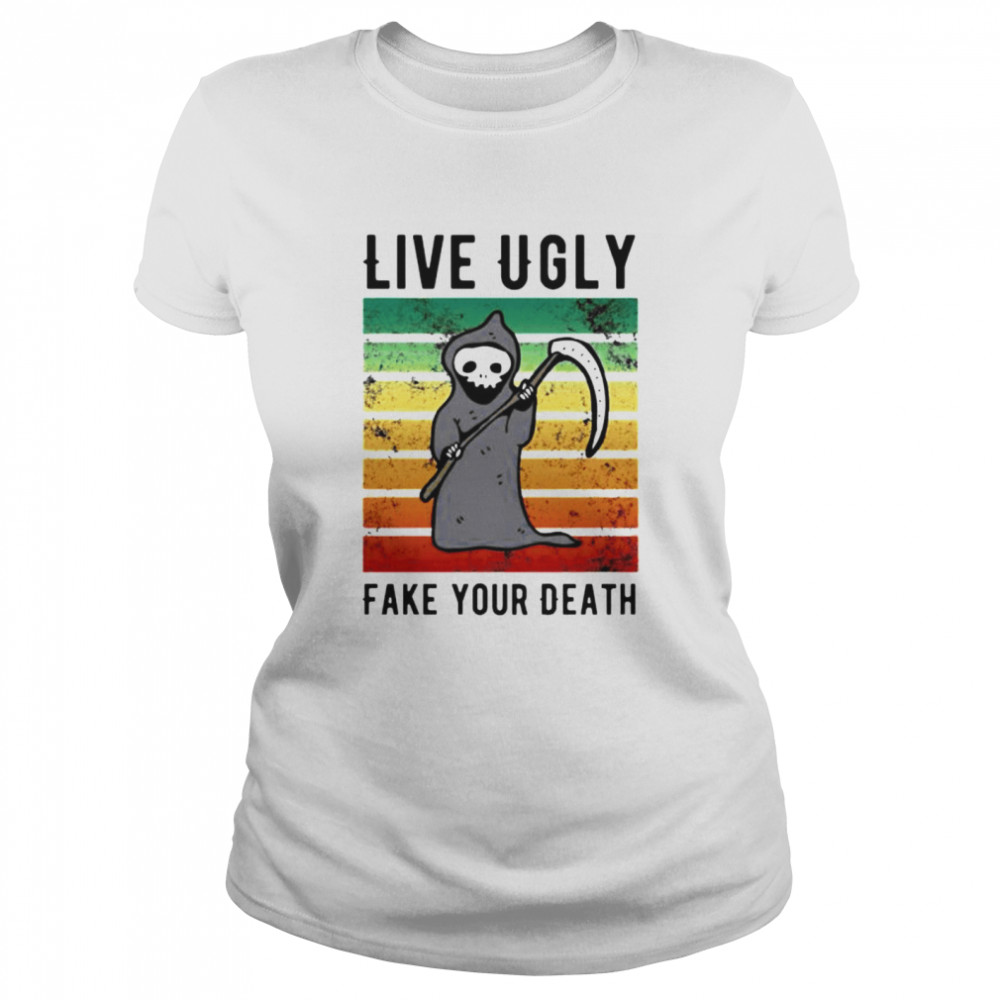 devil live ugly fake your death vintage shirt Classic Women's T-shirt