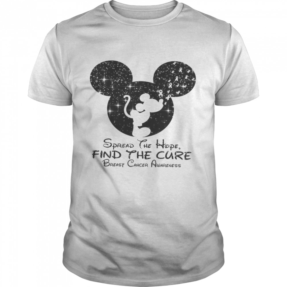 Mickey Spread The Hope Find The Cure Breast Cancer Awareness Classic Men's T-shirt