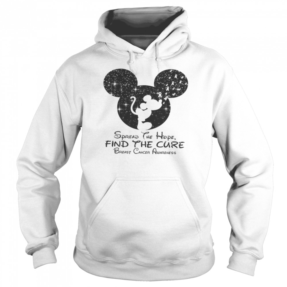 Mickey Spread The Hope Find The Cure Breast Cancer Awareness Unisex Hoodie