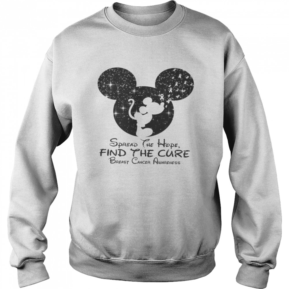 Mickey Spread The Hope Find The Cure Breast Cancer Awareness Unisex Sweatshirt