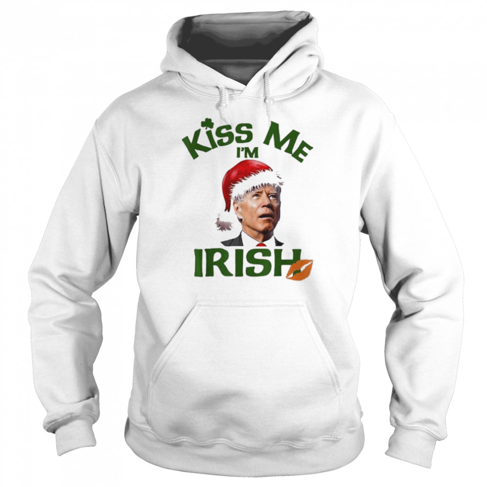 Santa Joe Biden Kiss Me I’m Irish Happy St. Patricks Day Tee Unisex Hoodie