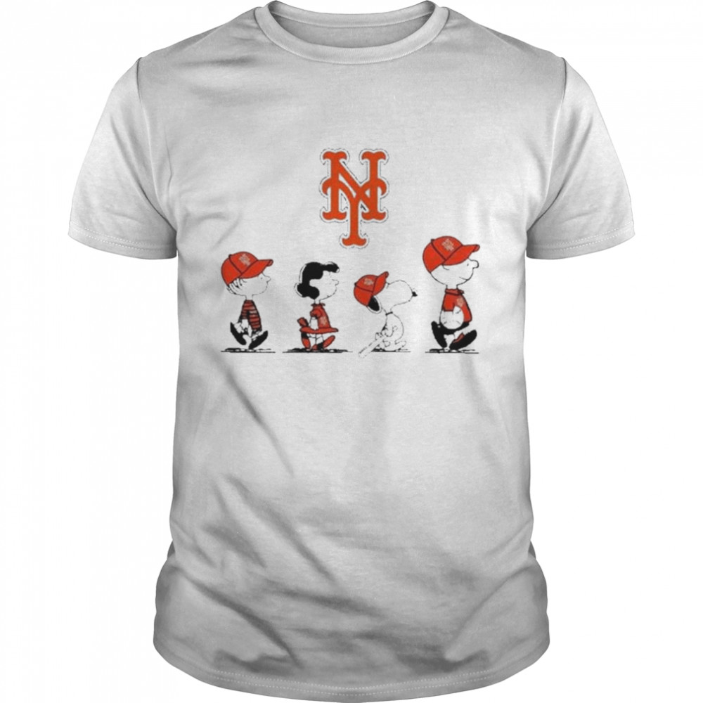 The Peanuts Play Baseball New York Mets Football Classic Men's T-shirt