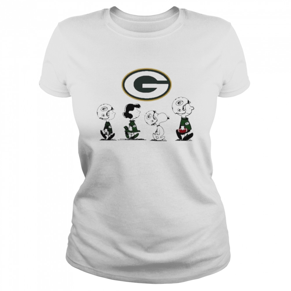 The Peanuts Play Rugby Green Bay Packer Classic Women's T-shirt