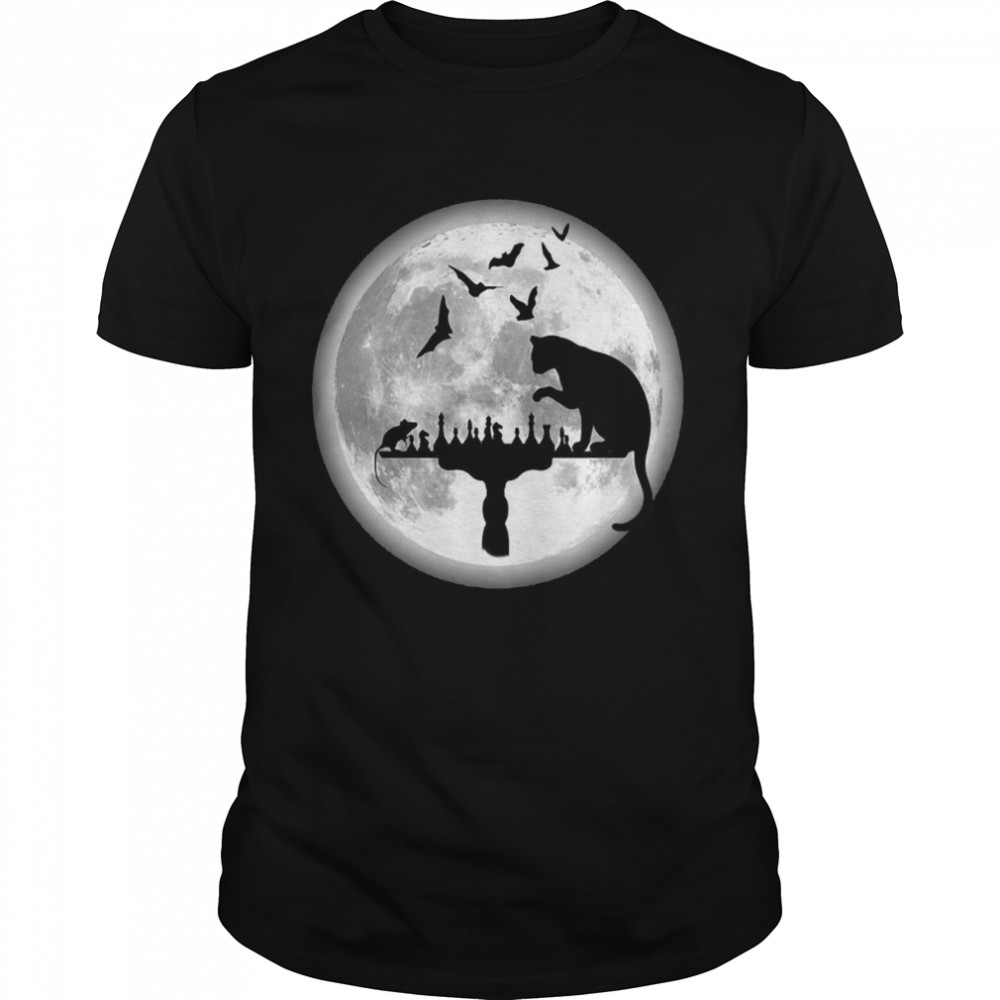 Cat Chess Moon  Classic Men's T-shirt