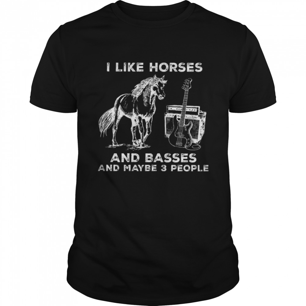 I like horses and bases and maybe 3 people shirt Classic Men's T-shirt