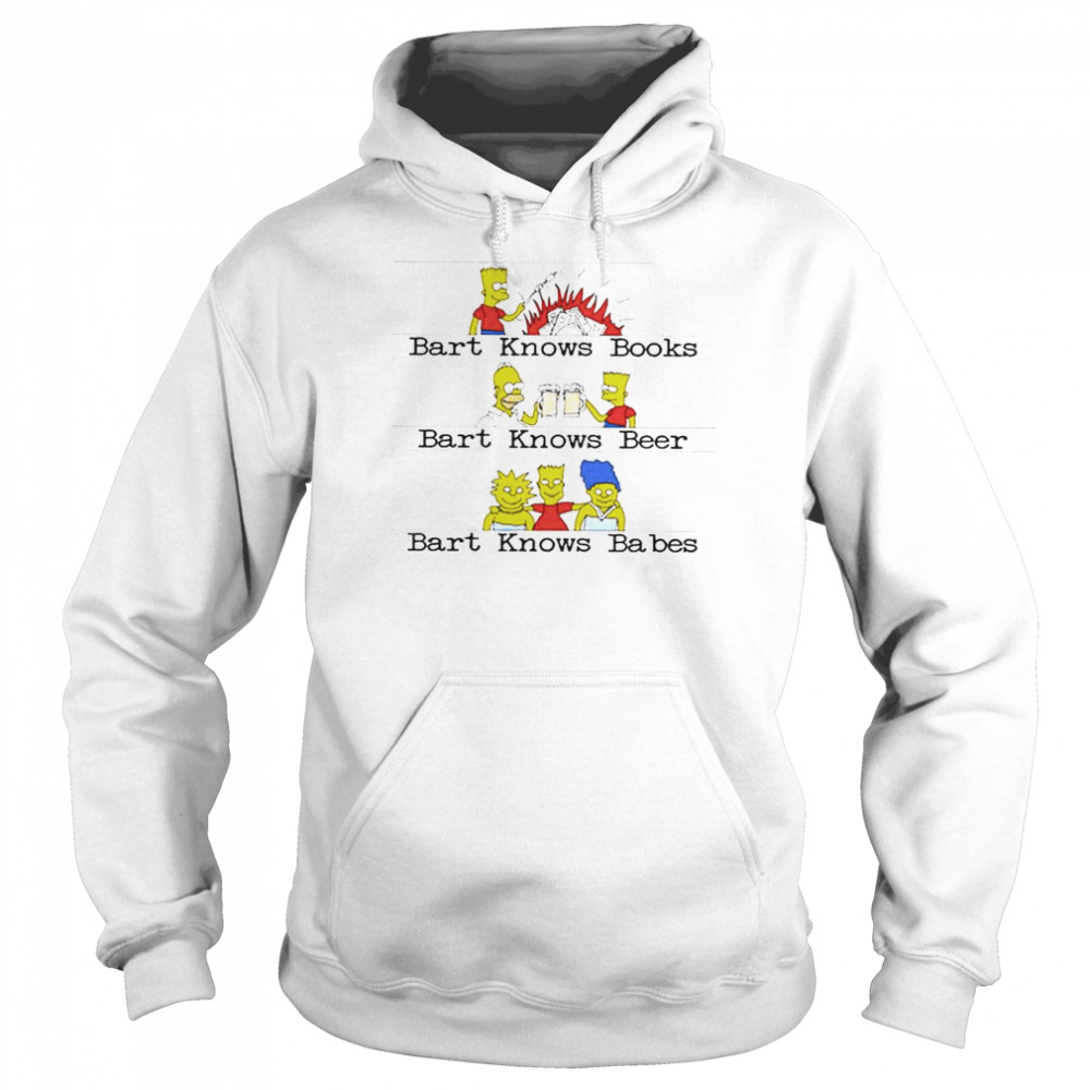 bart knows books beer babes the Simpsons shirt Unisex Hoodie