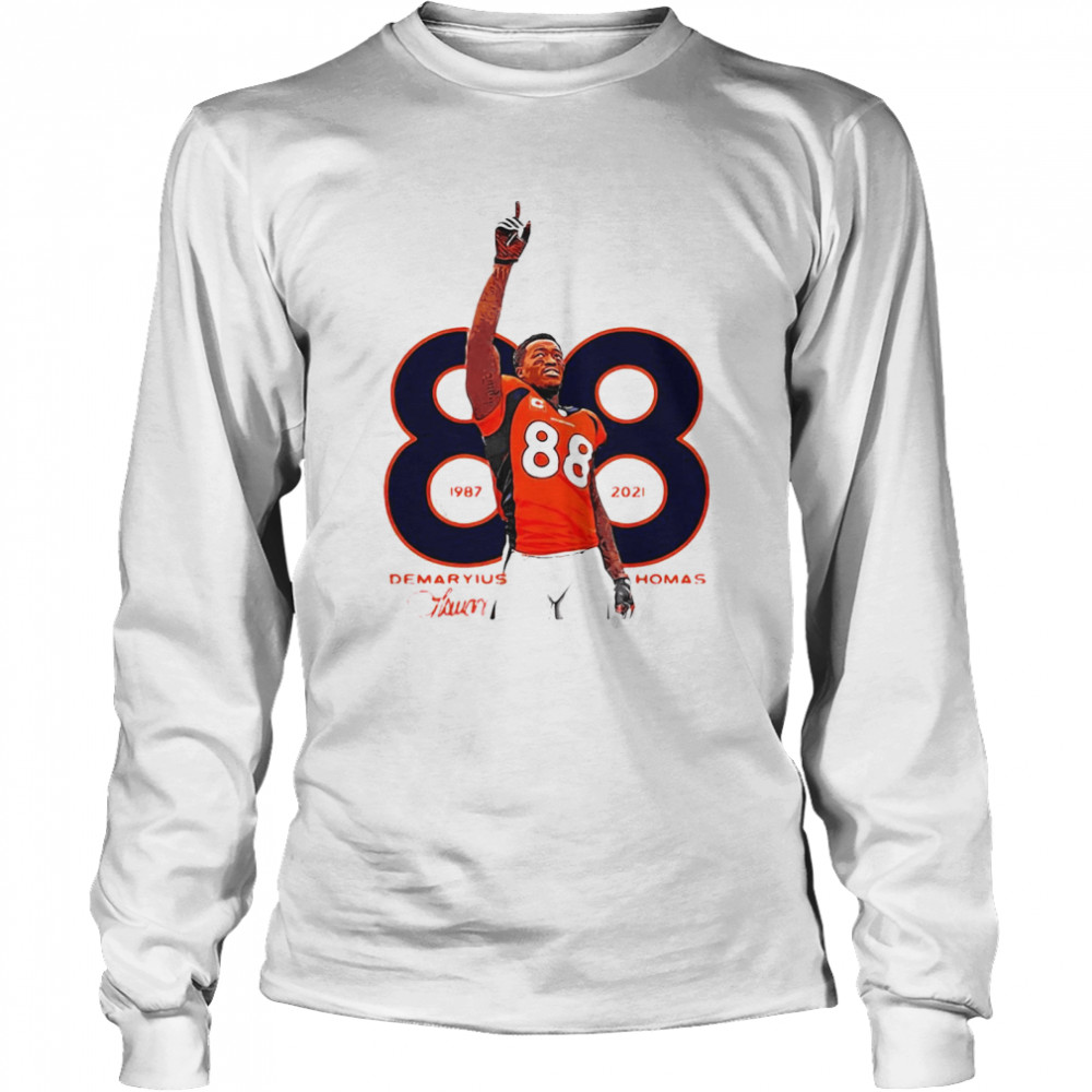 Demaryius Thomas Signature Football Player Long Sleeved T-shirt