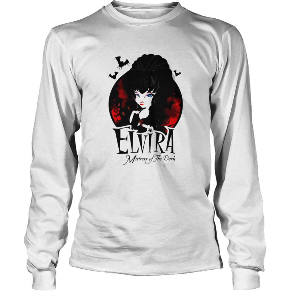 Elvira Mistress of the Dark Cartoon shirt Long Sleeved T-shirt