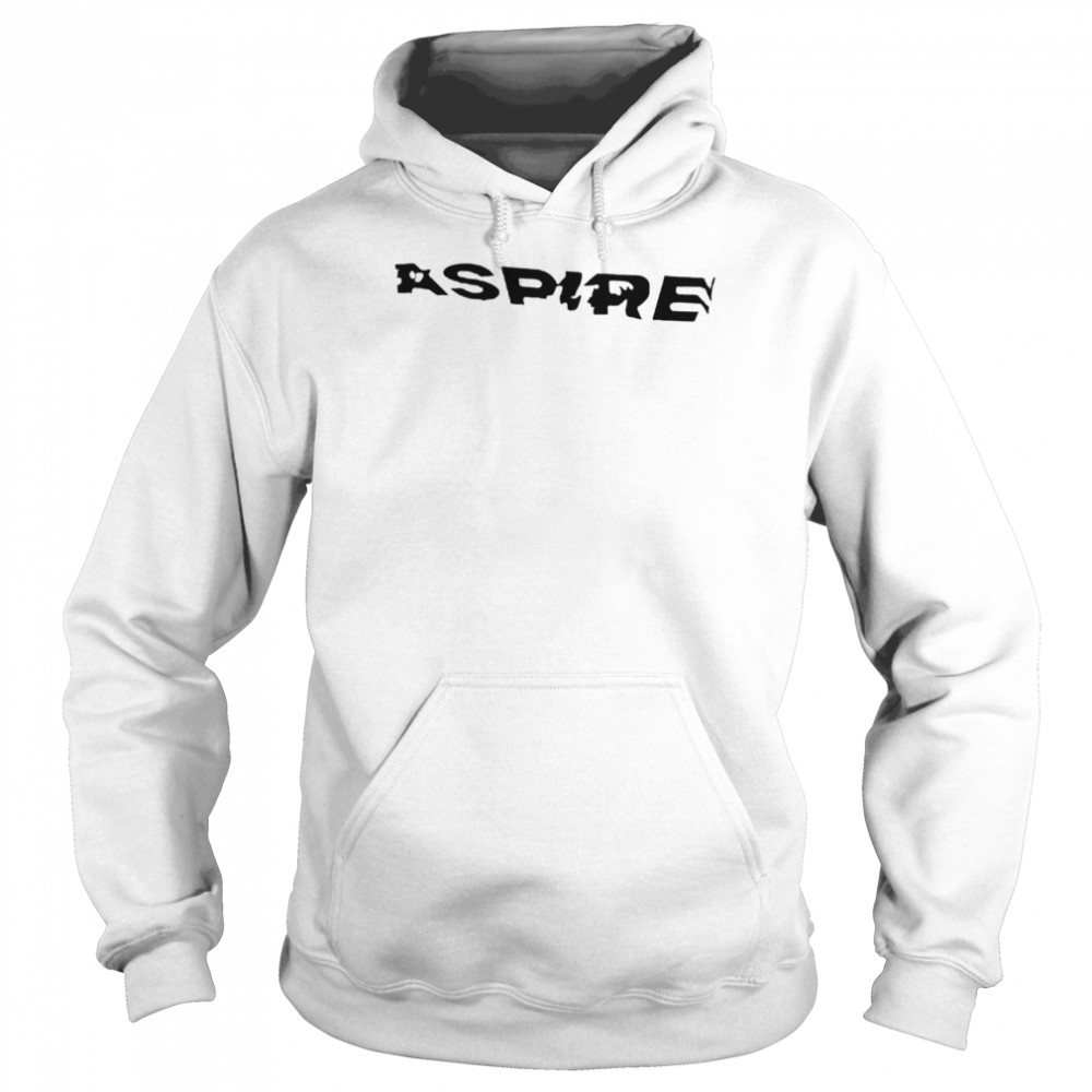 Original aspire embroidered text shirt Unisex Hoodie