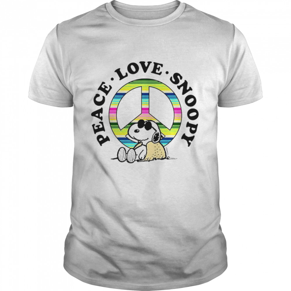 Peanuts Peace Love Snoopy shirt Classic Men's T-shirt