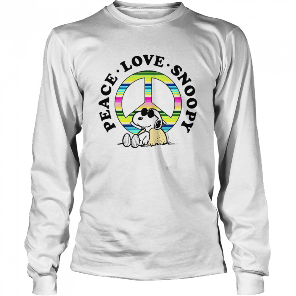 Peanuts Peace Love Snoopy shirt Long Sleeved T-shirt