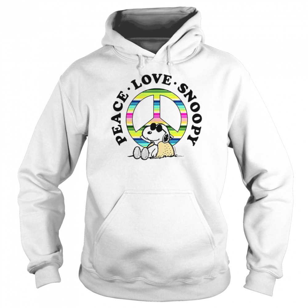 Peanuts Peace Love Snoopy shirt Unisex Hoodie