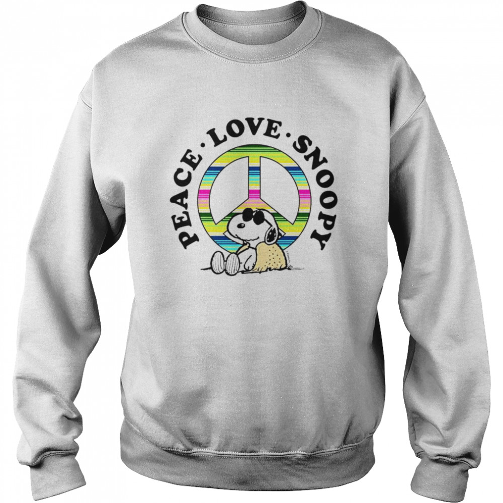 Peanuts Peace Love Snoopy shirt Unisex Sweatshirt