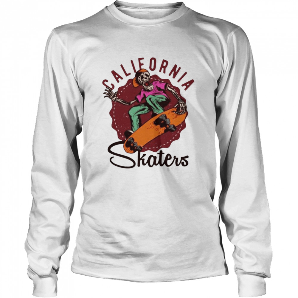 Skeleton California Shaters shirt Long Sleeved T-shirt