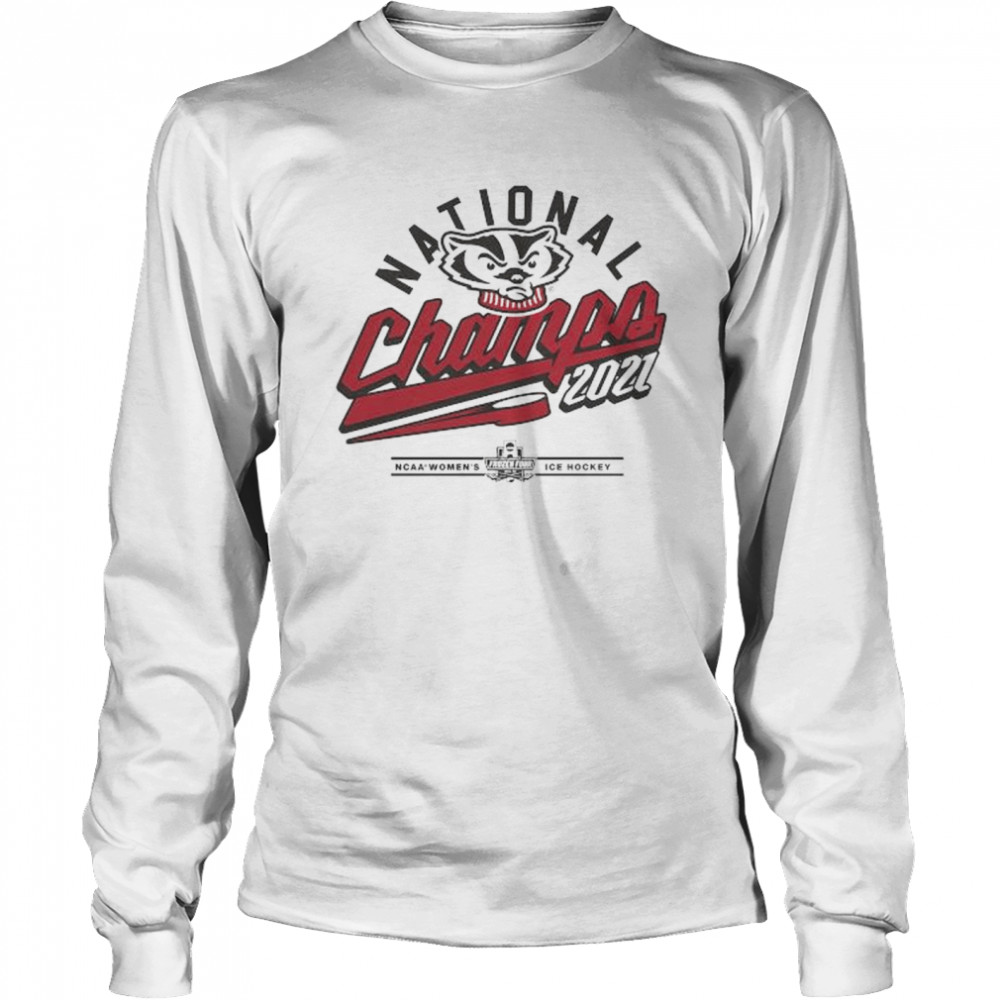 Wisconsin Badgers 2021 NCAA Women’s Ice Hockey National Champions T- Long Sleeved T-shirt