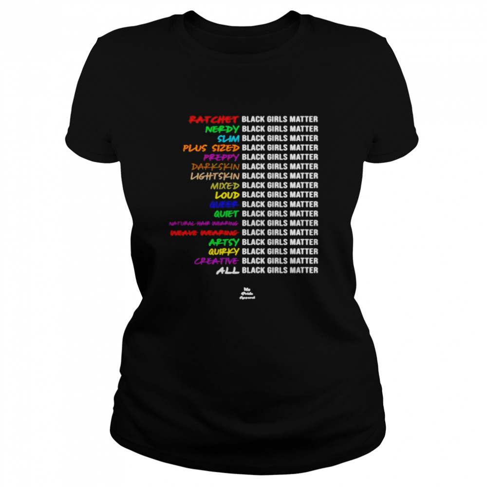 Ratchet Nerdy Slim Plus Sized Preppy Black Matter Classic Women's T-shirt